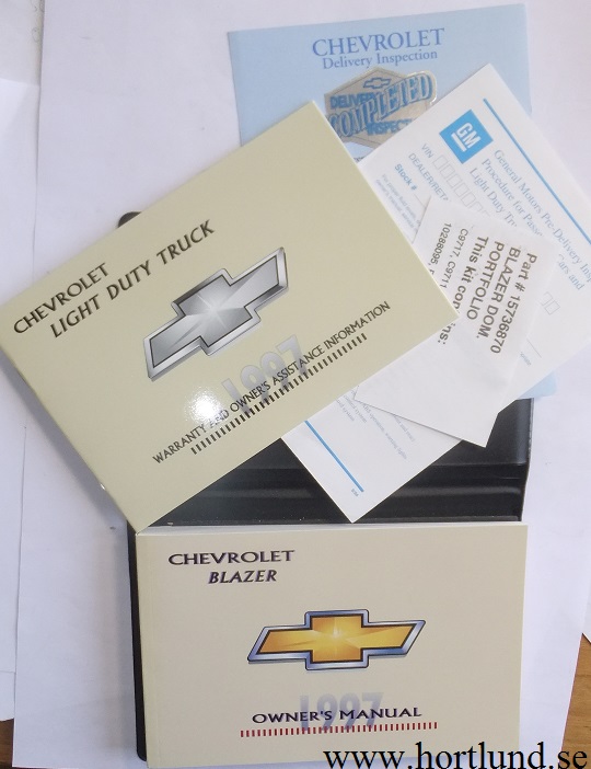 1997 Chevrolet Blazer Owner's Manual