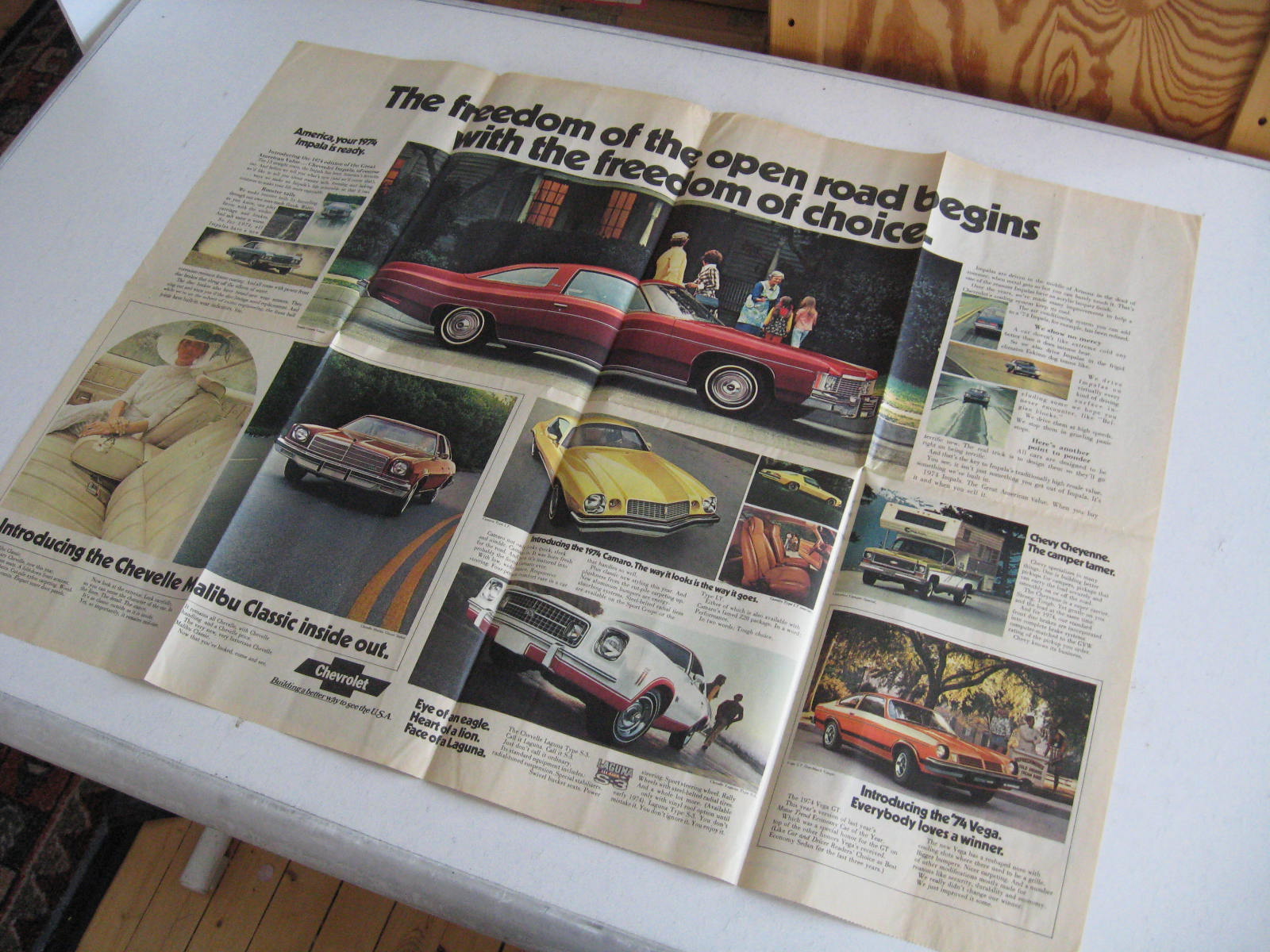 1974 Chevrolet Stor tidningsbilaga