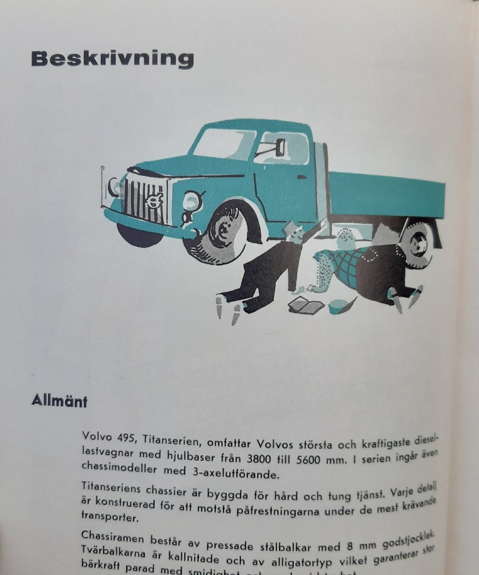 1959 Volvo Titan L 495 Instruktionsbok 3-59 - 2