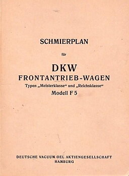 1935-1937 DKW F5 smörjinstruktioner