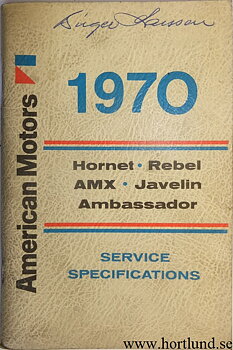 1970 AMC Service Specifications