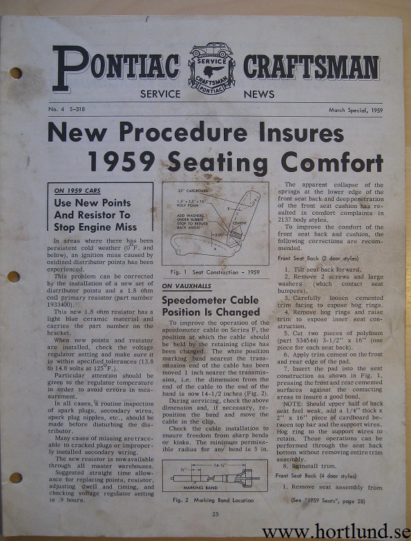1959 Pontiac Craftsman Service News, March Special