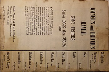 1951 GMC 100-22 till 350-24 Truck Owner's and Driver's Manual