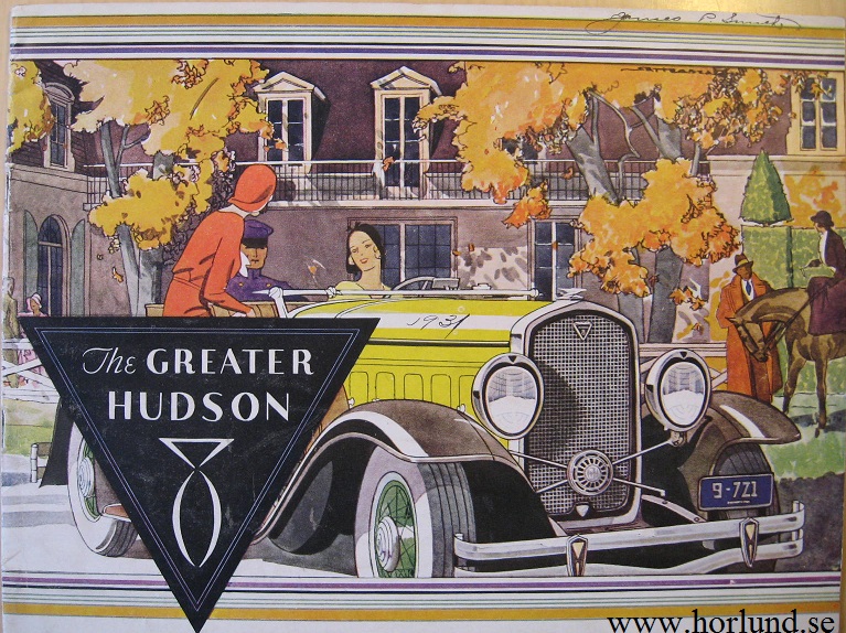 1930 Hudson Great Eight broschyr