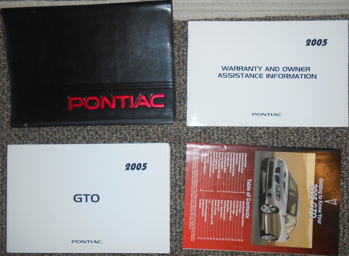 2005 Pontiac GTO Owners Manual