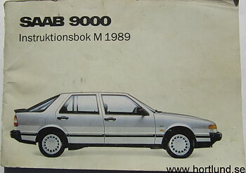 1989 SAAB 9000 M Instruktionsbok