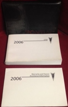 2006 Pontiac GTO Owners Manual