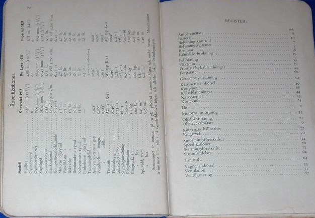 1937 Chevrolet instruktionsbok svensk - 5