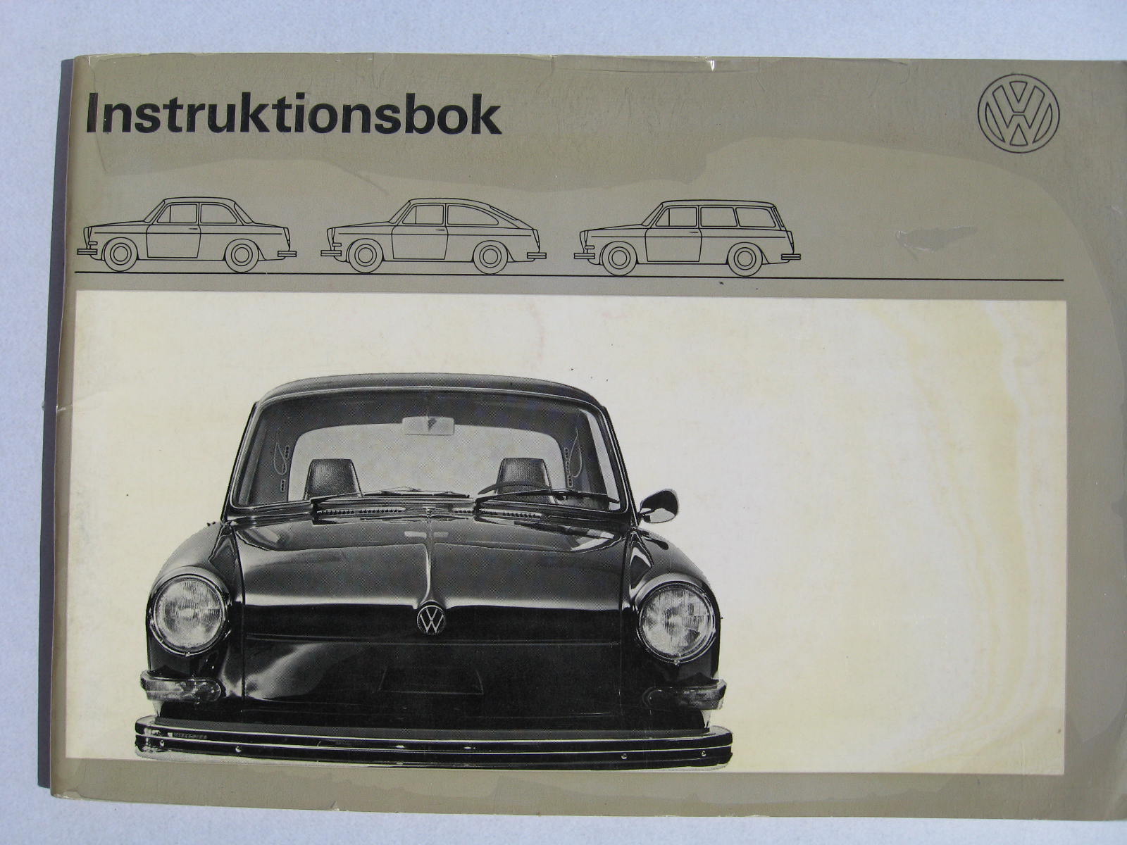 1972 Volkswagen vw 1600 Instruktionsbok