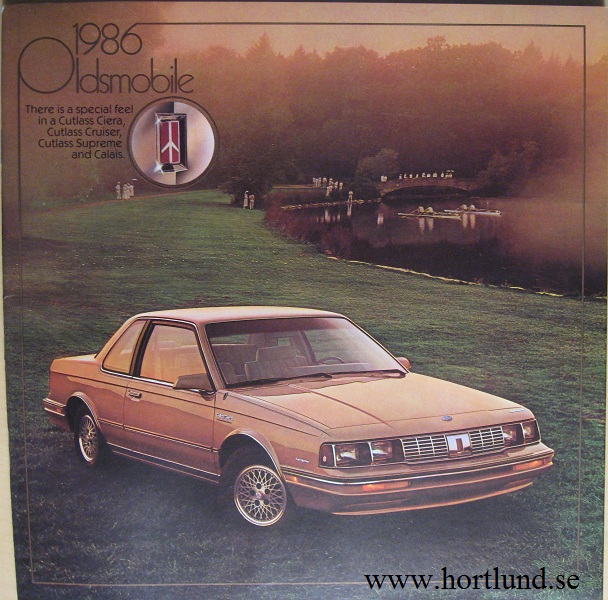 1986 Oldsmobile Cutlass Ciera, Cutlass Supreme, Cutlass Cruiser and Calais broschyr