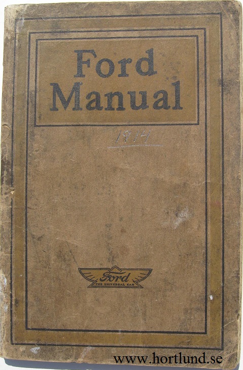 1914 Ford Model T Instruction Book