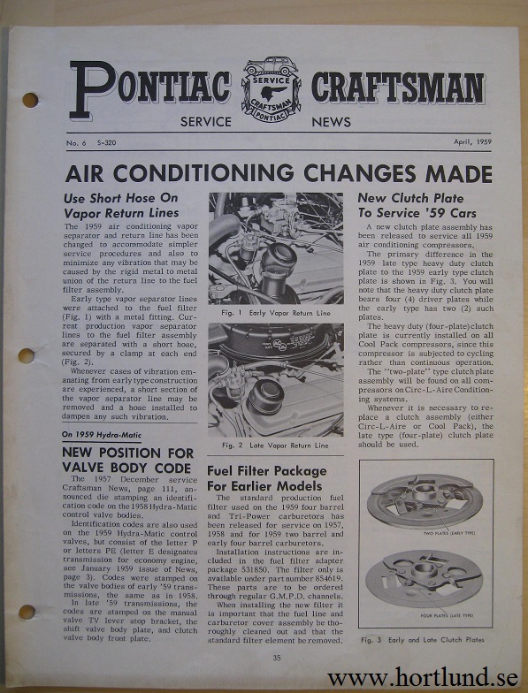 1959 Pontiac Craftsman Service News, April
