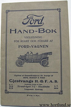 1915 Ford Model T Hand Bok svensk