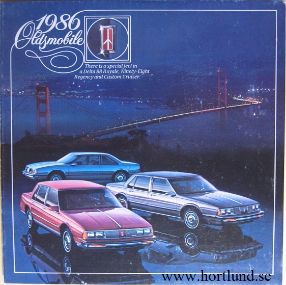 1986 Oldsmobile Delta 88 Royale, Ninety-Eight Regency and Custom Cruiser broschyr
