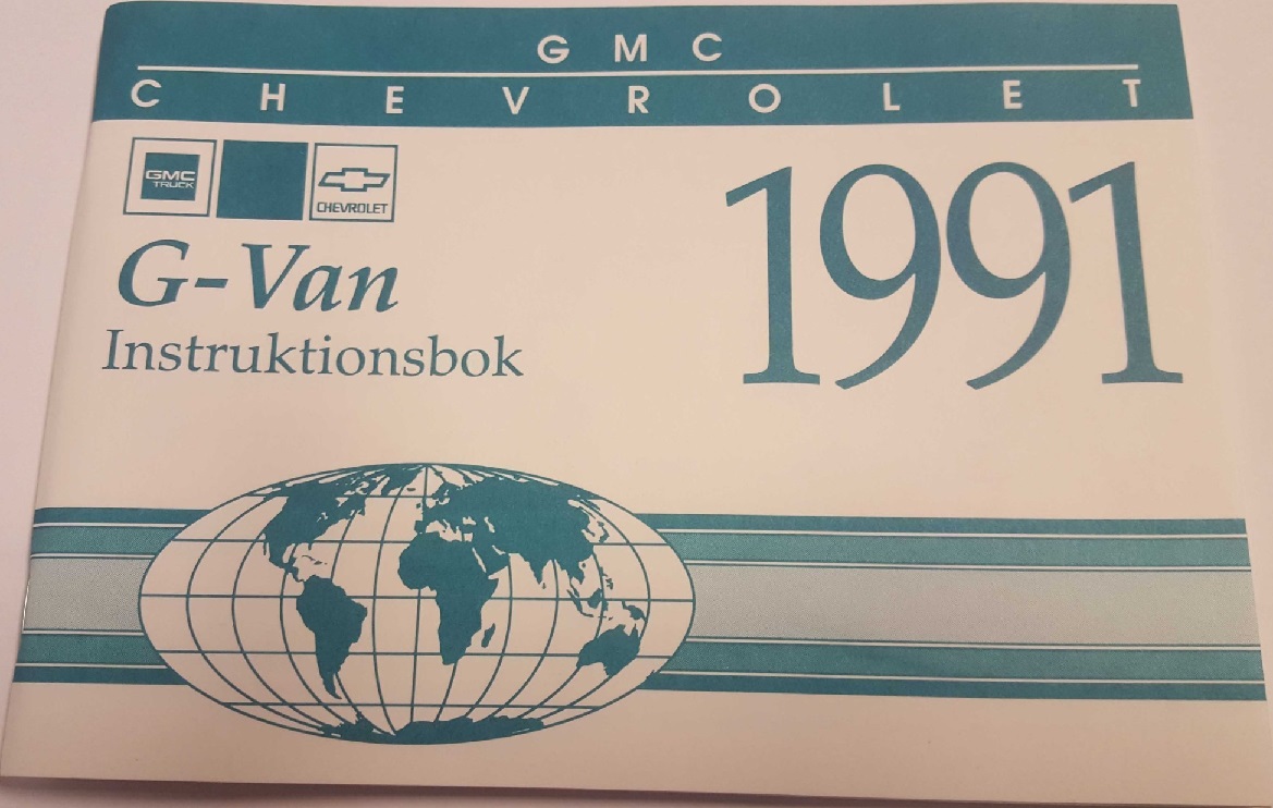 1991 Chevrolet & GMC G-Van Instruktionsbok svensk
