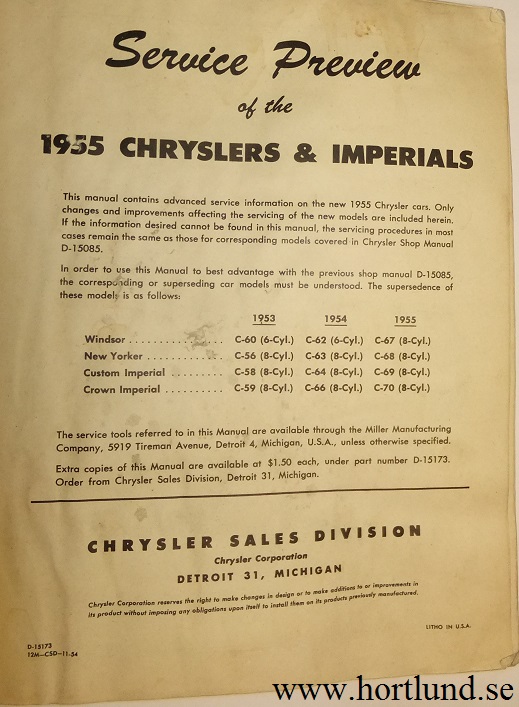 1955 Chrysler och Imperial Service Preview - 3