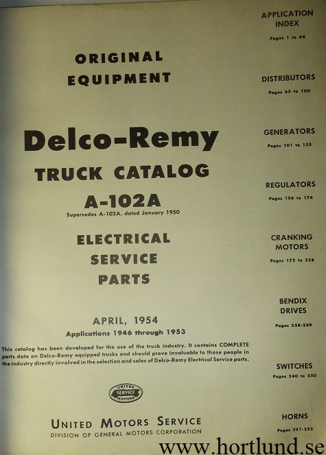 1946 - 1953 Delco-Remy Electrical Service Parts - 2