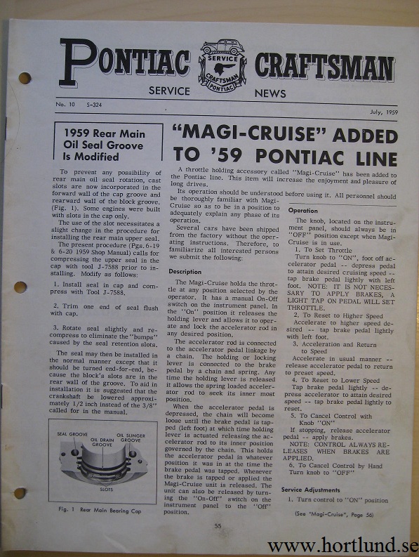 1959 Pontiac Craftsman Service News, July