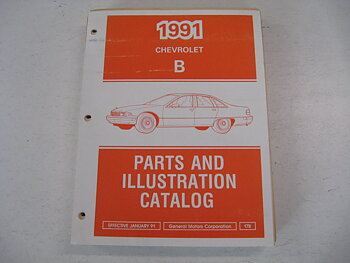 1991 Chevrolet B Parts & Illustration Catalog