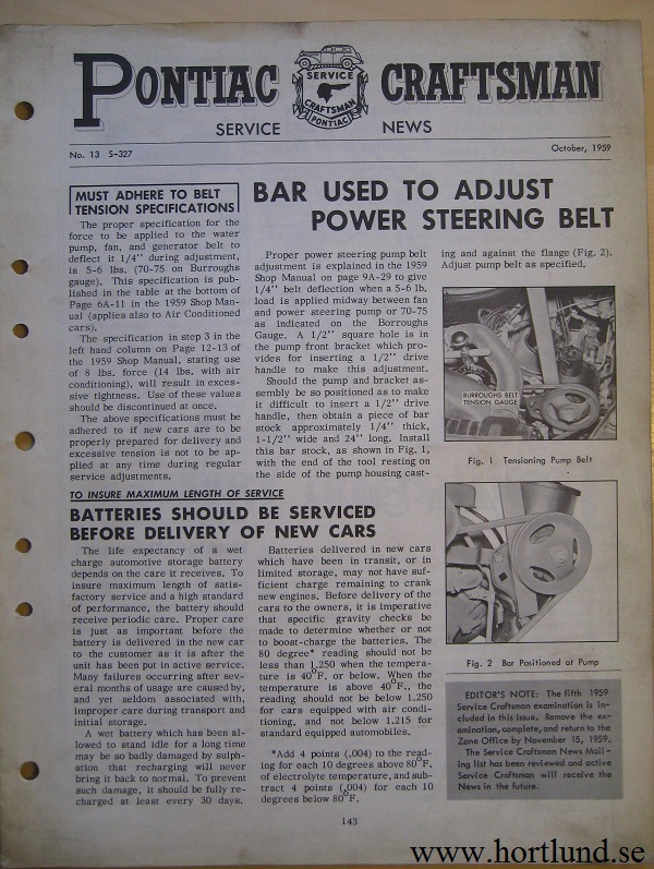 1959 Pontiac Craftsman Service News, October