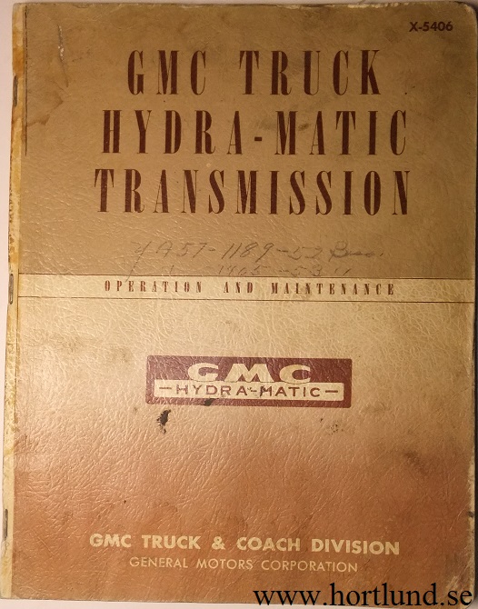 1954 GMC Truck Hydra-Matic Transmission Operation and Maintenance