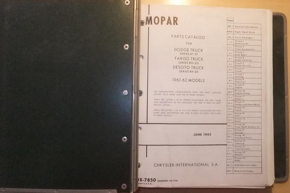 1961-1962 Dodge, Fargo, DeSoto Truck Parts Catalog - 2