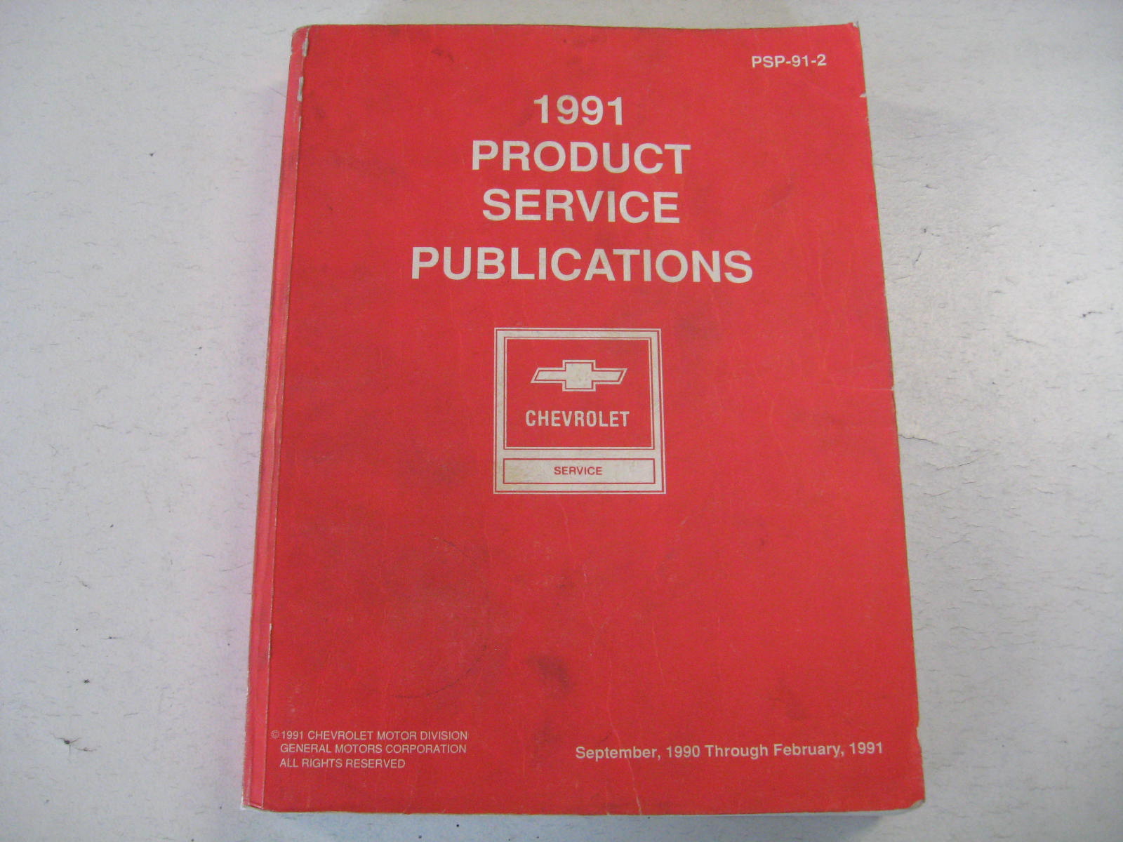 1991 Chevrolet Product Service Publications