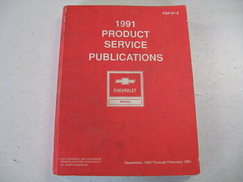 1991 Chevrolet Product Service Publications