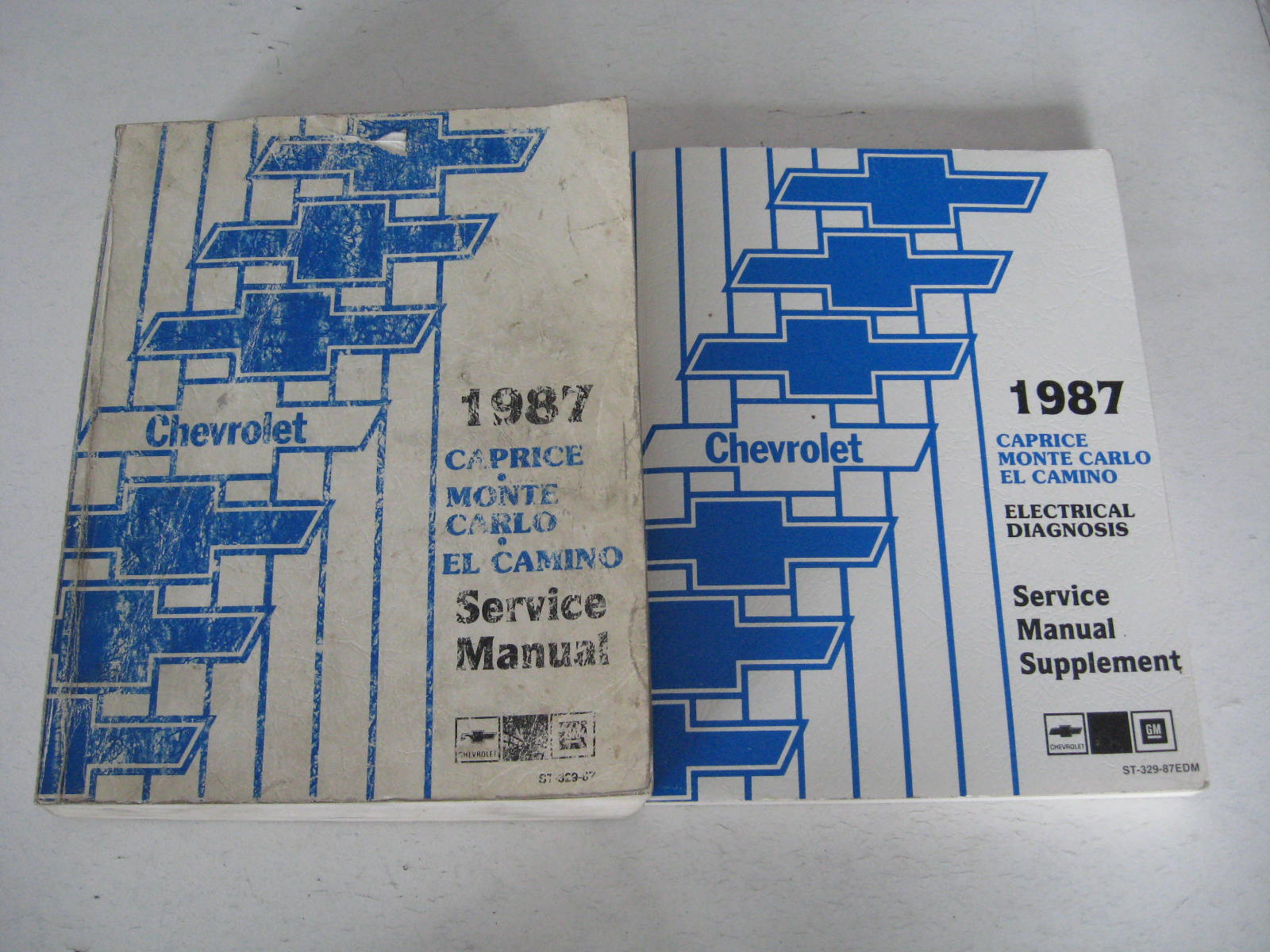 1987 Chevrolet Service Manual + Service Manual Supplement Caprice Monte Carlo El Camino