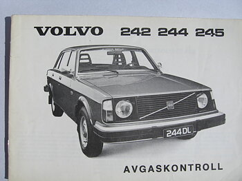 1976 Volvo 242 244 245 Avgaskontroll