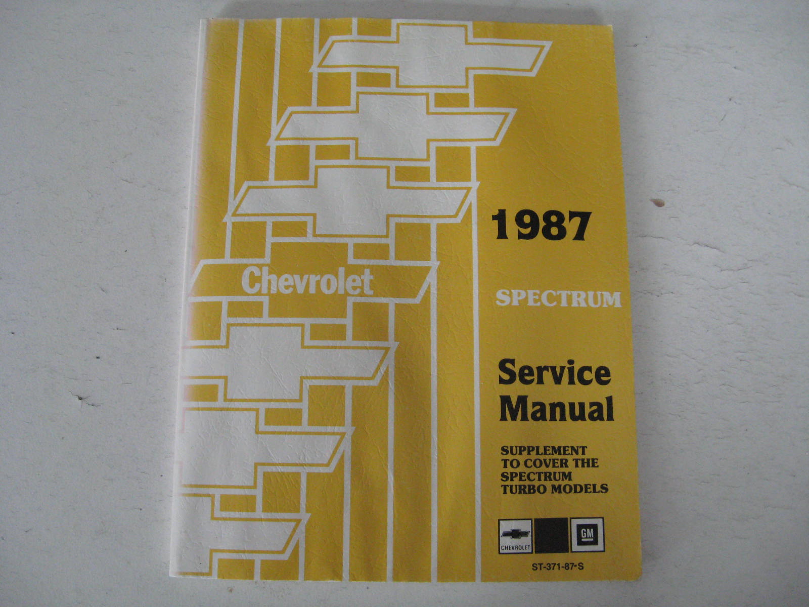 1987 Chevrolet Spectrum Service Manual Supplement to Cover the Spectrum Turbo Models