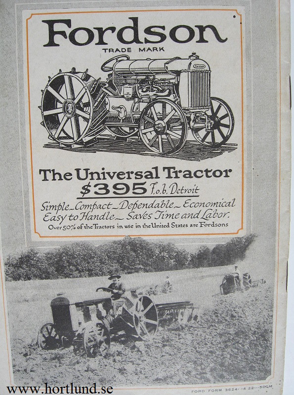1922 Fordson broschyr - 2