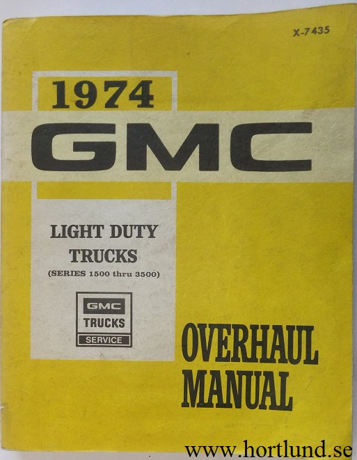 1974 GMC Light Trucks Overhaul Manual