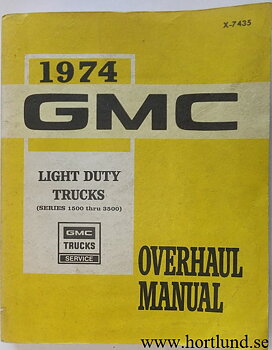 1974 GMC Light Trucks Overhaul Manual