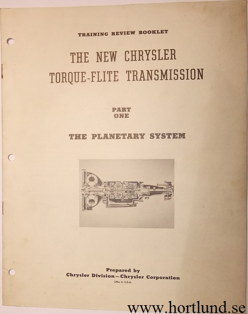 1956 Chrysler och Imperial The New Torque-Flite Transmission