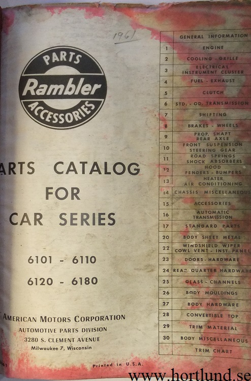 1961 Rambler Parts Catalog - 2
