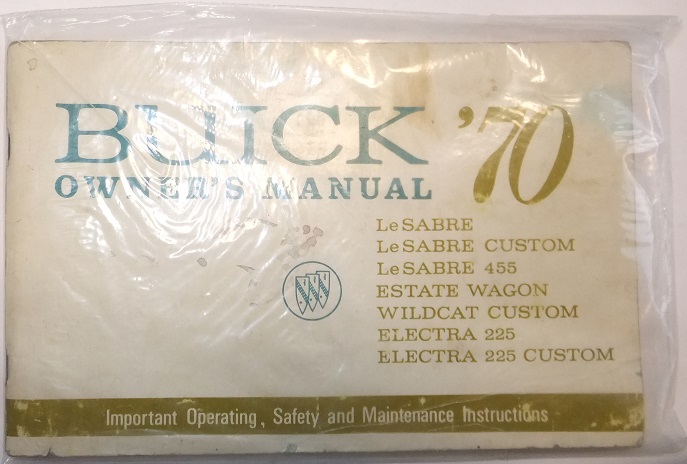 1970 Buick LeSabre Electra Wildcat Owners Manual