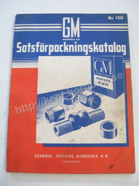 1937-50 GM Satsförpackningskatalog Svensk