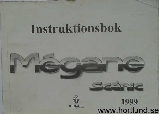 1999 Renault Mégane Scénic instruktionsbok