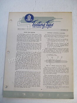 1947 Delco Radio Testing tips for radio servicemen December 1947