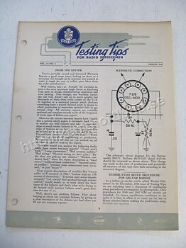 1947 Delco Radio Testing tips for radio servicemen March 1947