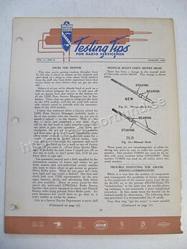 1949 Delco Radio Testing tips for radio servicemen August 1949