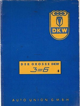 1957 DKW 3=6 Instruktionsbok svensk