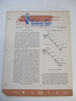1949 Delco Radio Testing tips for radio servicemen September 1949