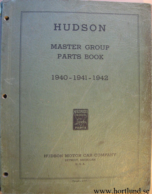 1940-1942 Hudson Master Group Parts Book