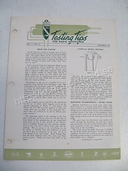 1950 Delco Radio Testing tips for radio servicemen December 1950