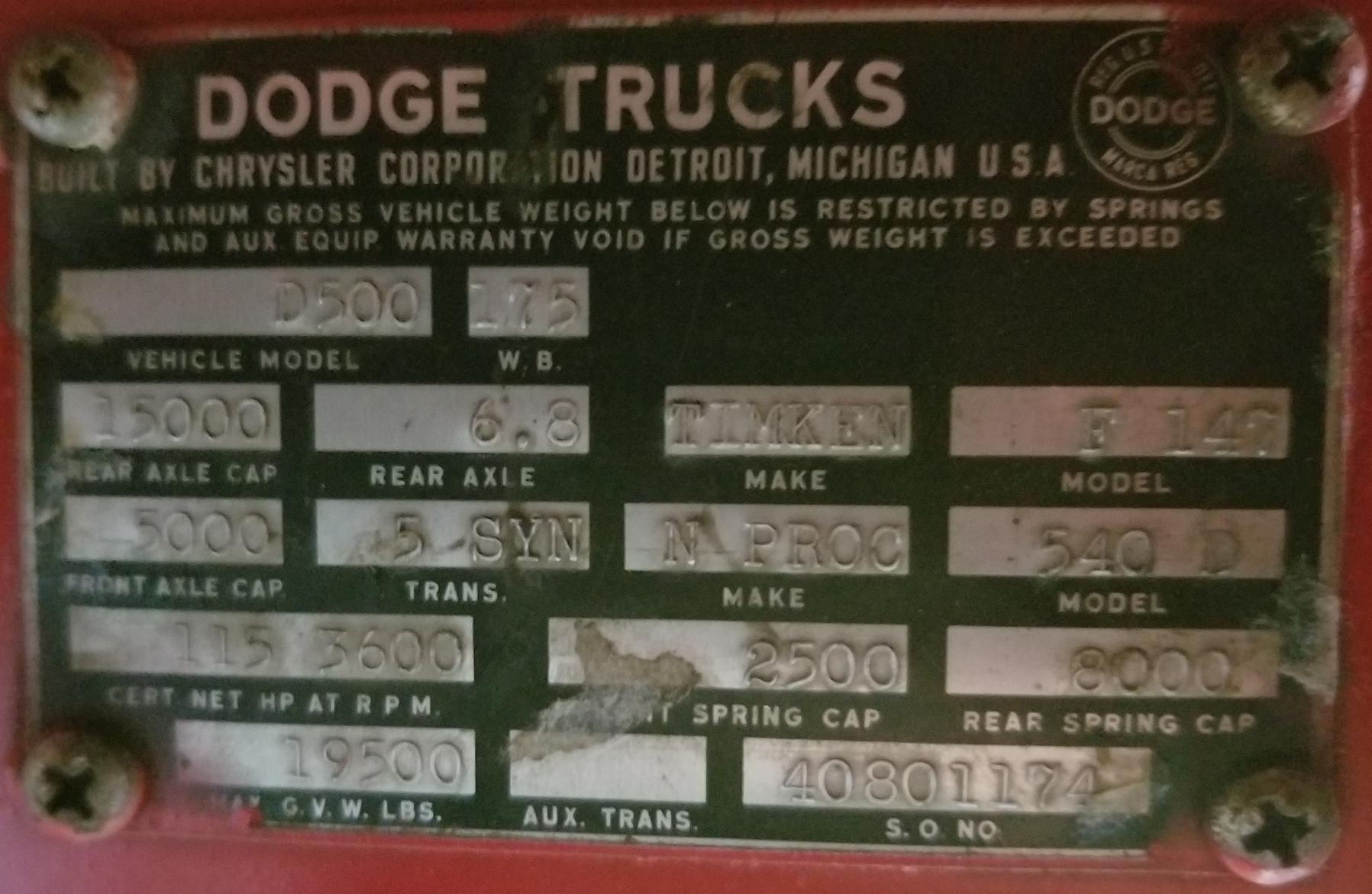 1963 Dodge D500 Truck - 4