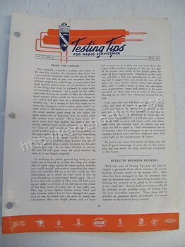 1951 Delco Radio Testing tips for radio servicemen May 1951