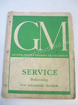 1948-50 GM Service Beskrivning över automatisk växellåda