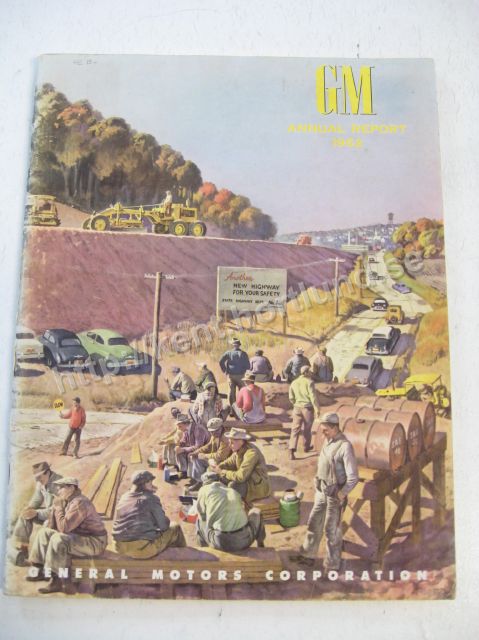 1952-53 GM Annual Report 1952, 1953 Cars shown in color